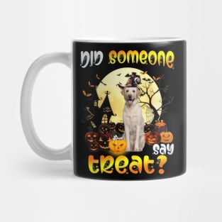 Yellow Labrador Did Someone Say Treat Happy Halloween Mug